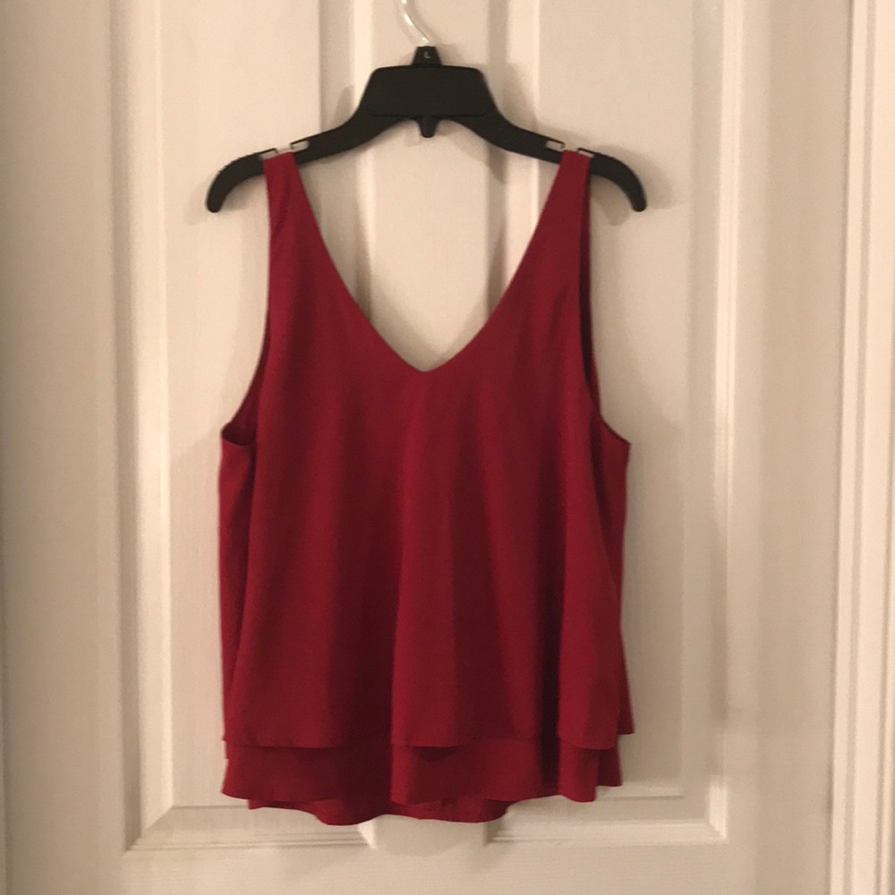 Red Hollister Flowy Sleeveless blouse